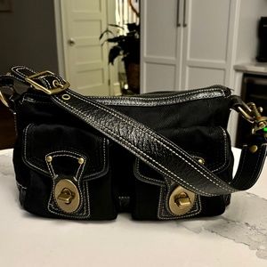 Black Coach Legacy Double Pocket Soho Shoulder Bag